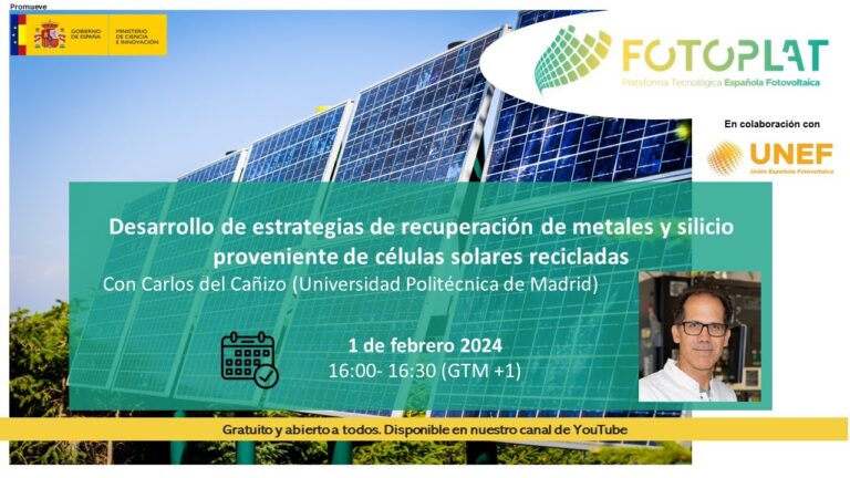 Recuperaci&oacute;n Eficiente de Materiales en Placas Fotovoltaicas Recicladas