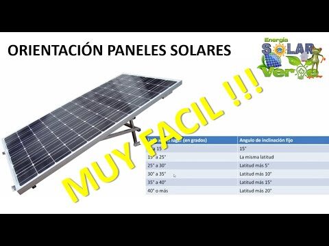 El &aacute;ngulo de inclinaci&oacute;n &oacute;ptimo para placas fotovoltaicas